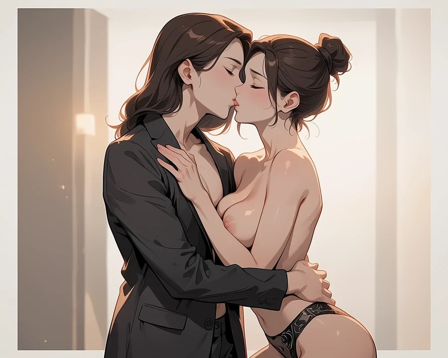 Adult anime character relit after being moved to a new interior setting